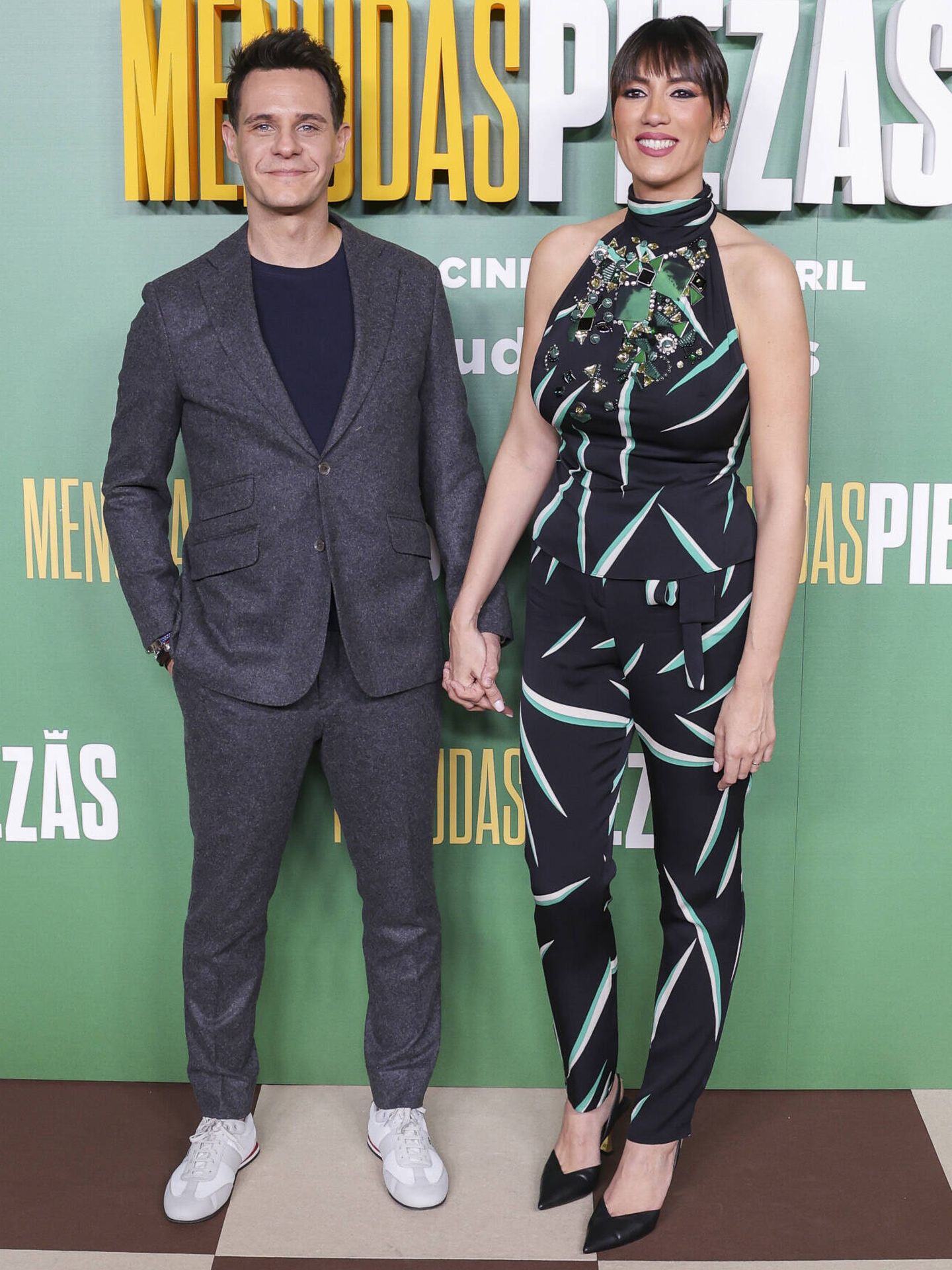 Christian Gálvez y Patricia Pardo en el estreno de 'Menudas piezas'. (Gtres)