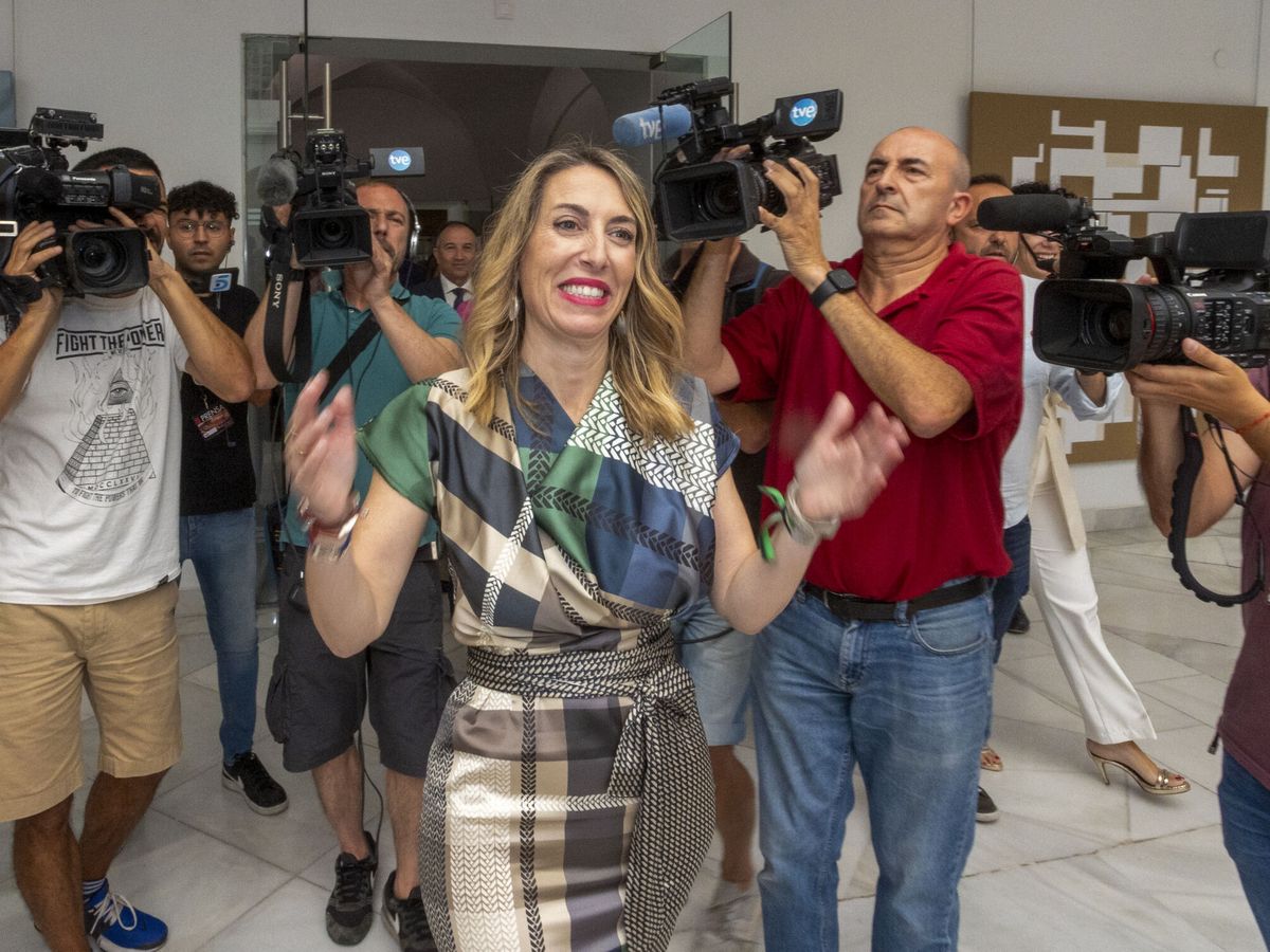Foto: La nueva presidenta de la Junta de Extremadura, la popular María Guardiola. (EFE/Jero Morales)