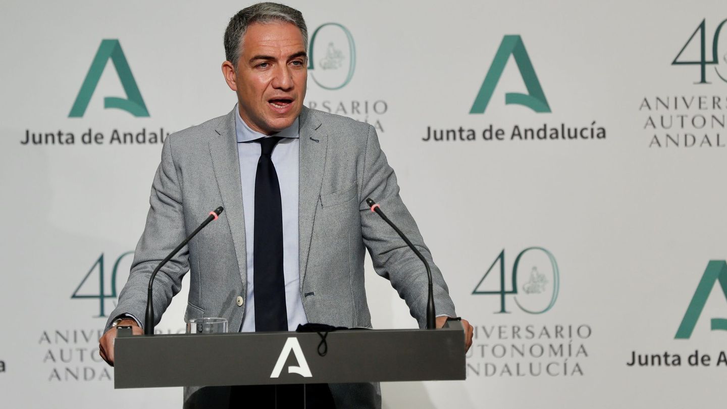 El consejero de la Presidencia de la Junta de Andalucía y portavoz del Gobierno, Elías Bendodo. (EFE)