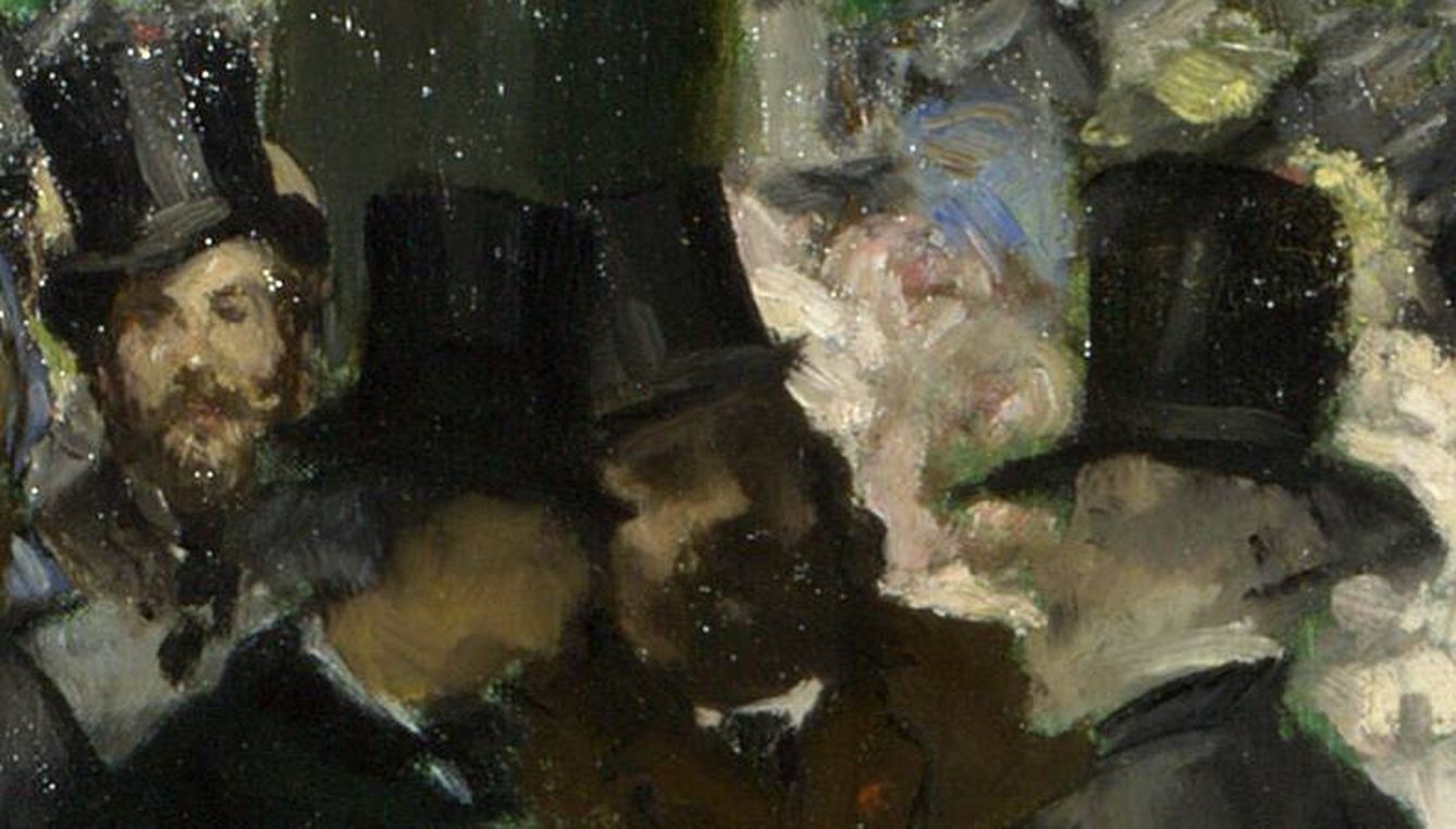Baudelaire (una sombra a la derecha) escondido en 'La música de las Tullerías'