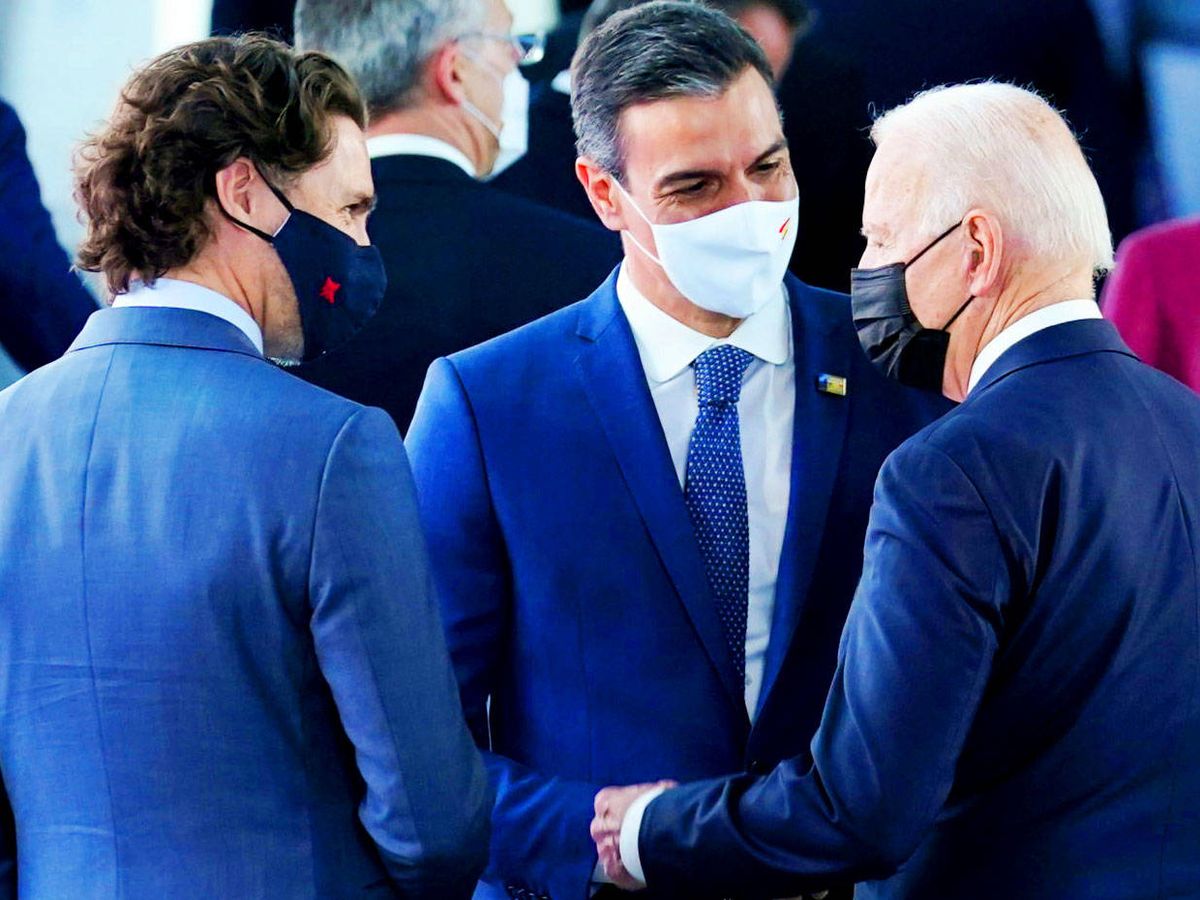 Foto: Sánchez, Trudeau y Biden. (Reuters)