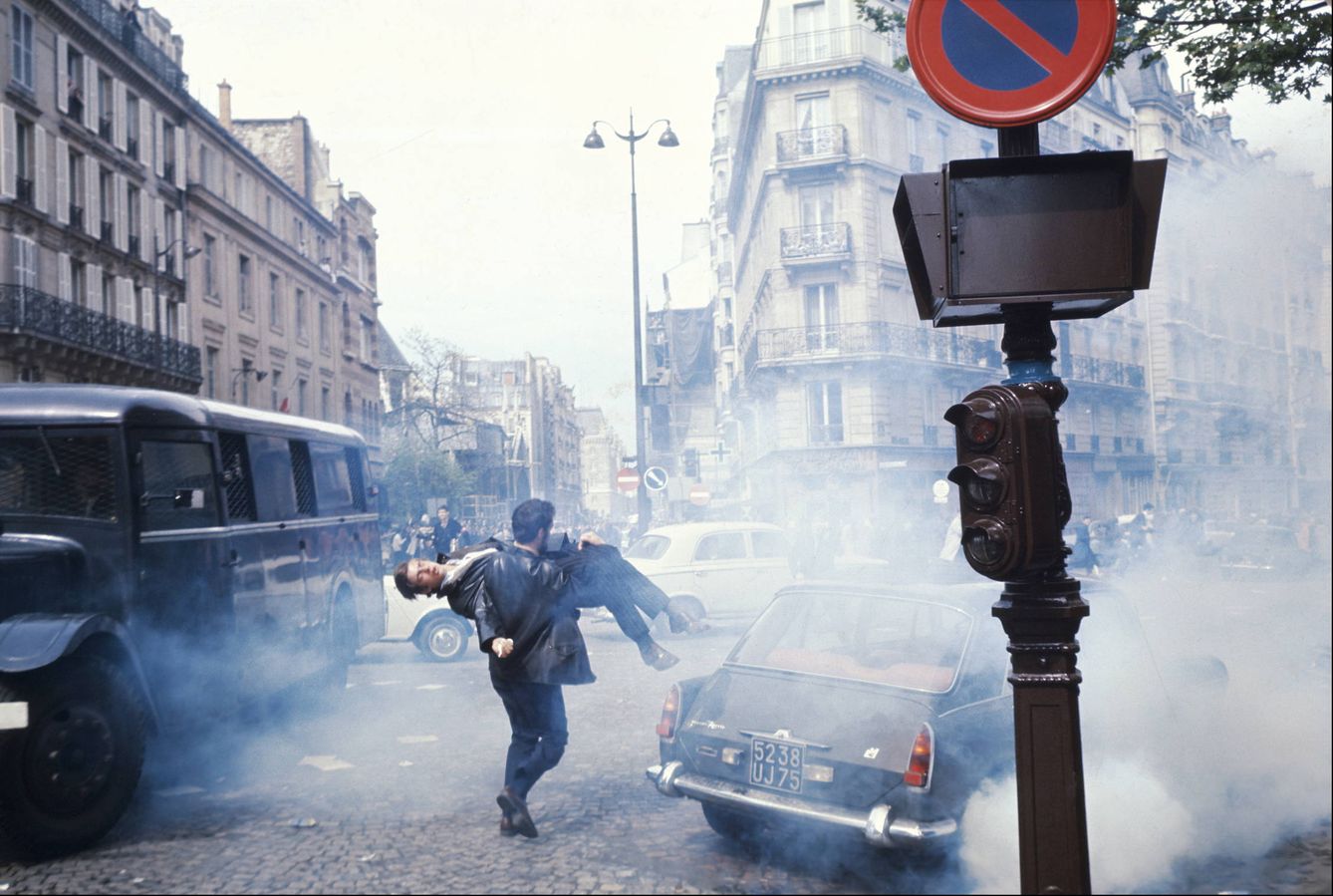 Primer motín tras la toma de la Sorbona, que dejó más de 300 heridos. (Getty Images)