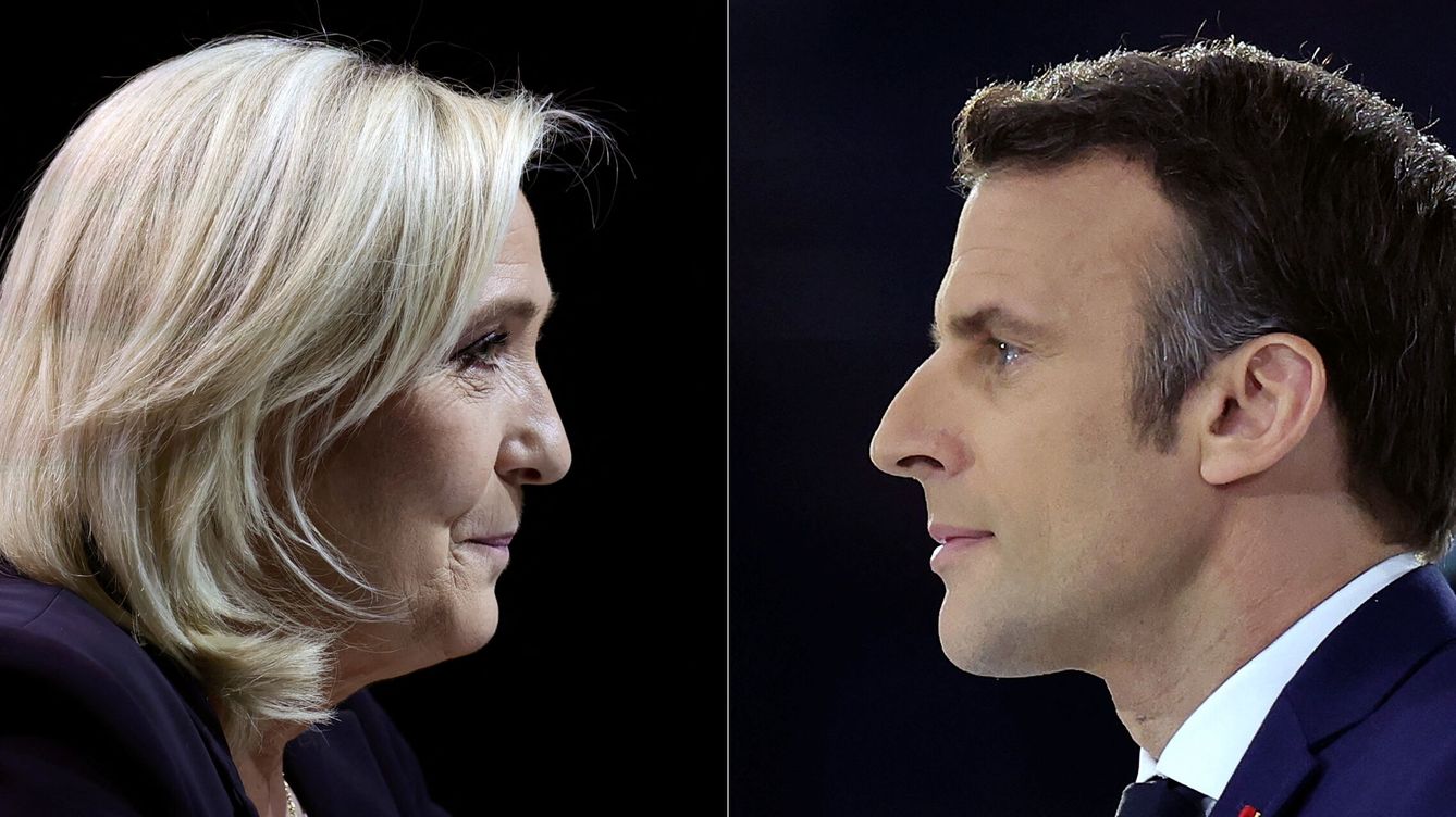 Foto: Marine Le Pen y Emmanuel Macron. (Reuters)