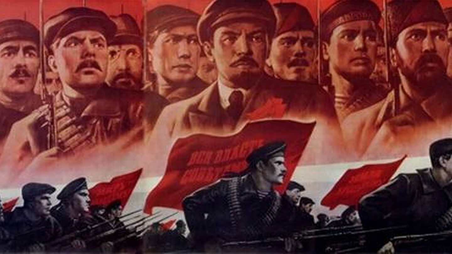 Cartel propagandístico de la Revolución rusa
