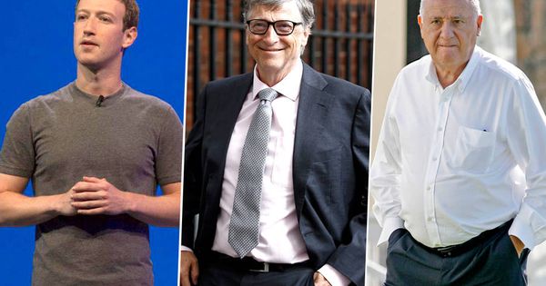 Foto: Mark Zuckerberg, Bill Gates y Amacio Ortega (Foto: ElConfidencial)