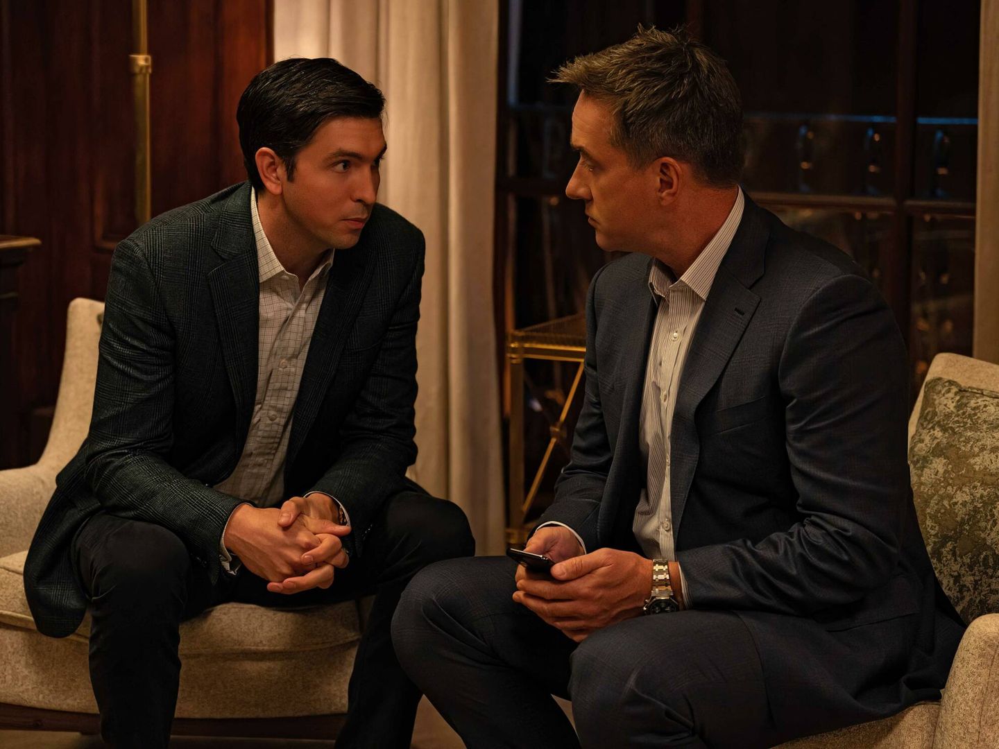 Nicholas Braun y Matthew MacFayden son los empotrados en los Logan. (HBO)