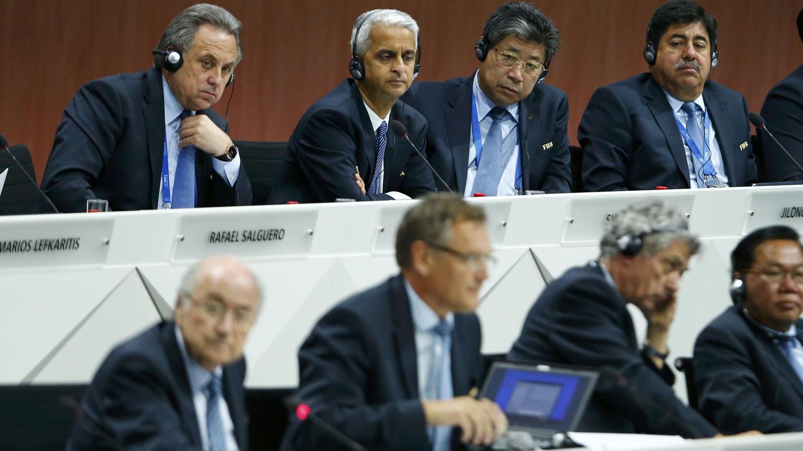 Foto: El Comité Ejecutivo de la FIFA, con Blatter a la cabeza