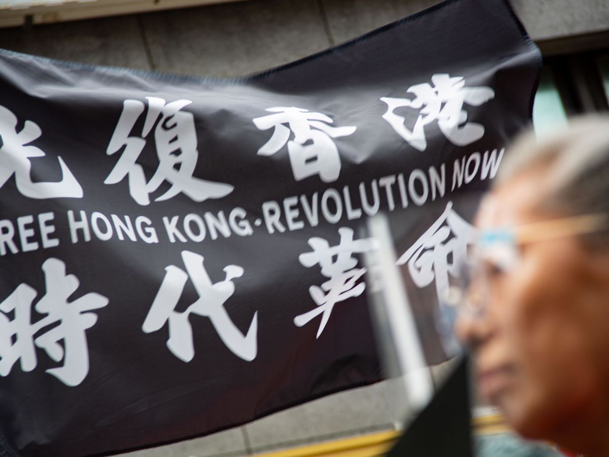 Foto: Una protesta en contra de la Ley de Seguridad Nacional china en Hong Kong. (EFE)