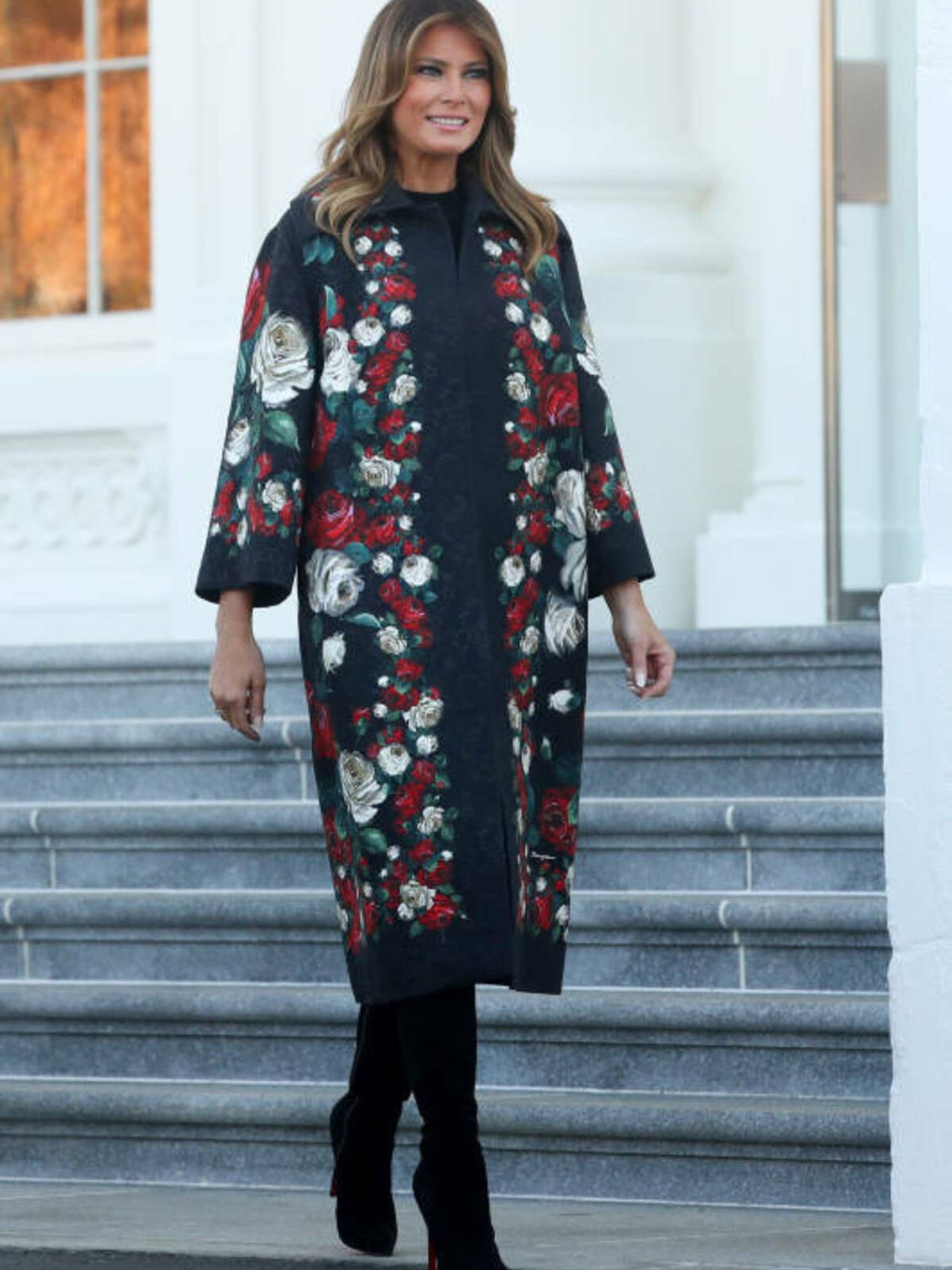 Melania Trump, vestida de Dolce & Gabbana.
