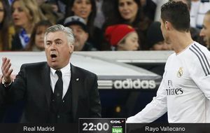 Ancelotti, en el punto de mira del Bernabéu, ante un Rayo en racha