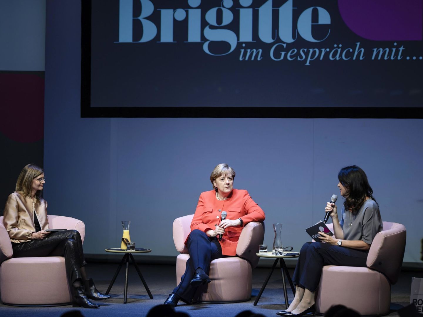 La canciller Merkel durante el acto organizado por la revista 'Brigitte', el 26 de junio de 2017. (EFE)