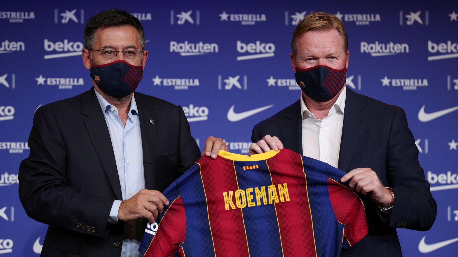 Koeman, en su presentación como entrenador del Barça. (Reuters)
