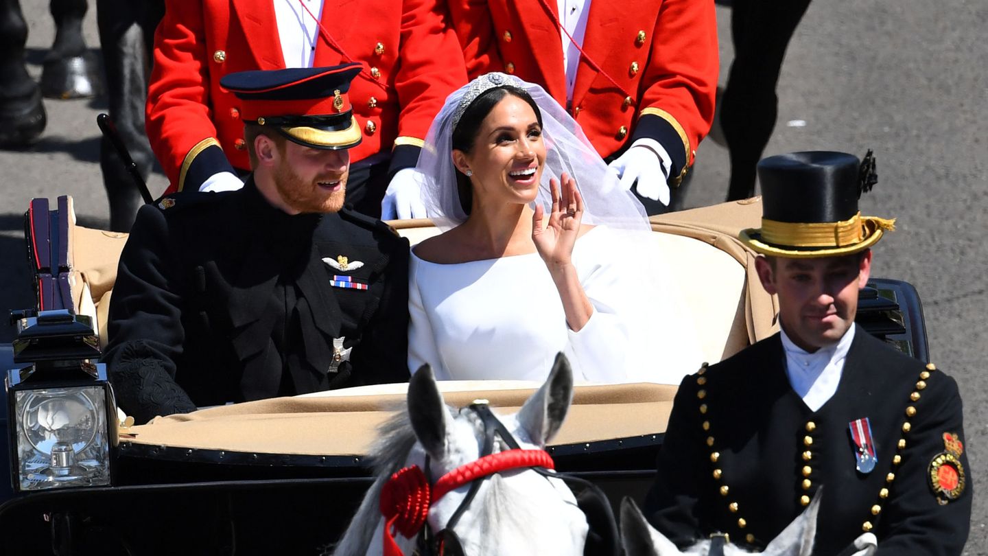 Meghan Markle y el príncipe Harry, el día de su boda. (Reuters)