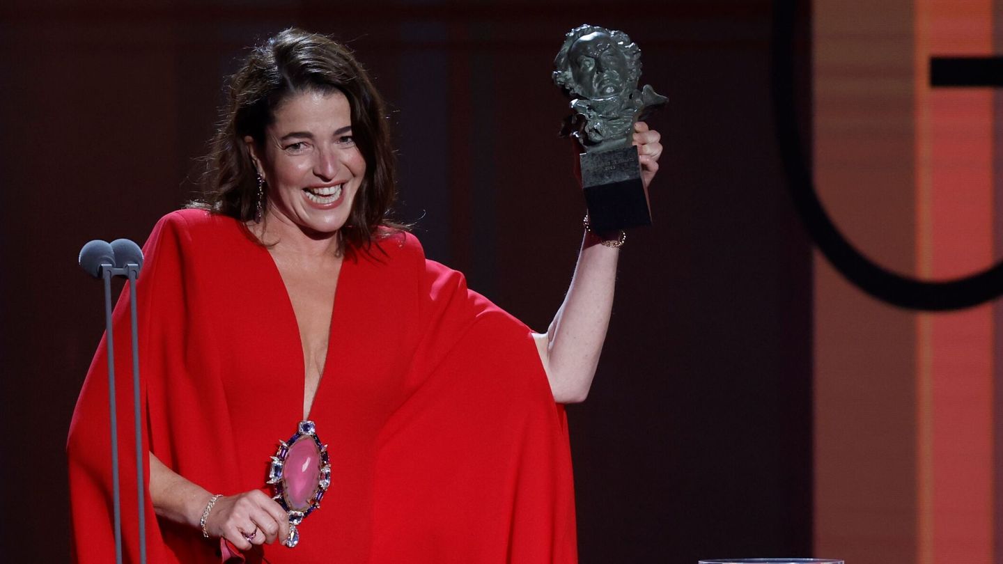 Nora Navas recibe el Goya a la Mejor Actriz de Reparto, por su trabajo en 'Libertad'. (EFE / Kai Forsterling) 