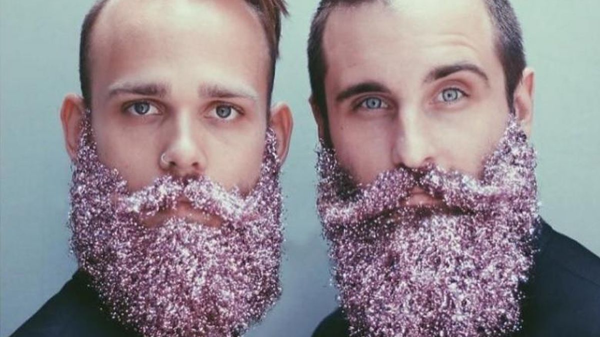 #Glitterbeard: la moda navideña de pintarse la barba con purpurina de colores