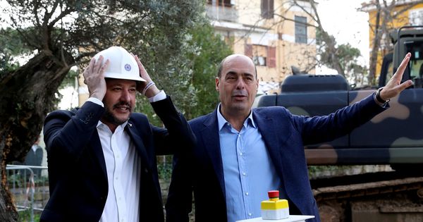 Foto: Imagen de archivo de Matteo Salvini con Nicola Zingaretti, nuevo líder del PD. (Reuters)
