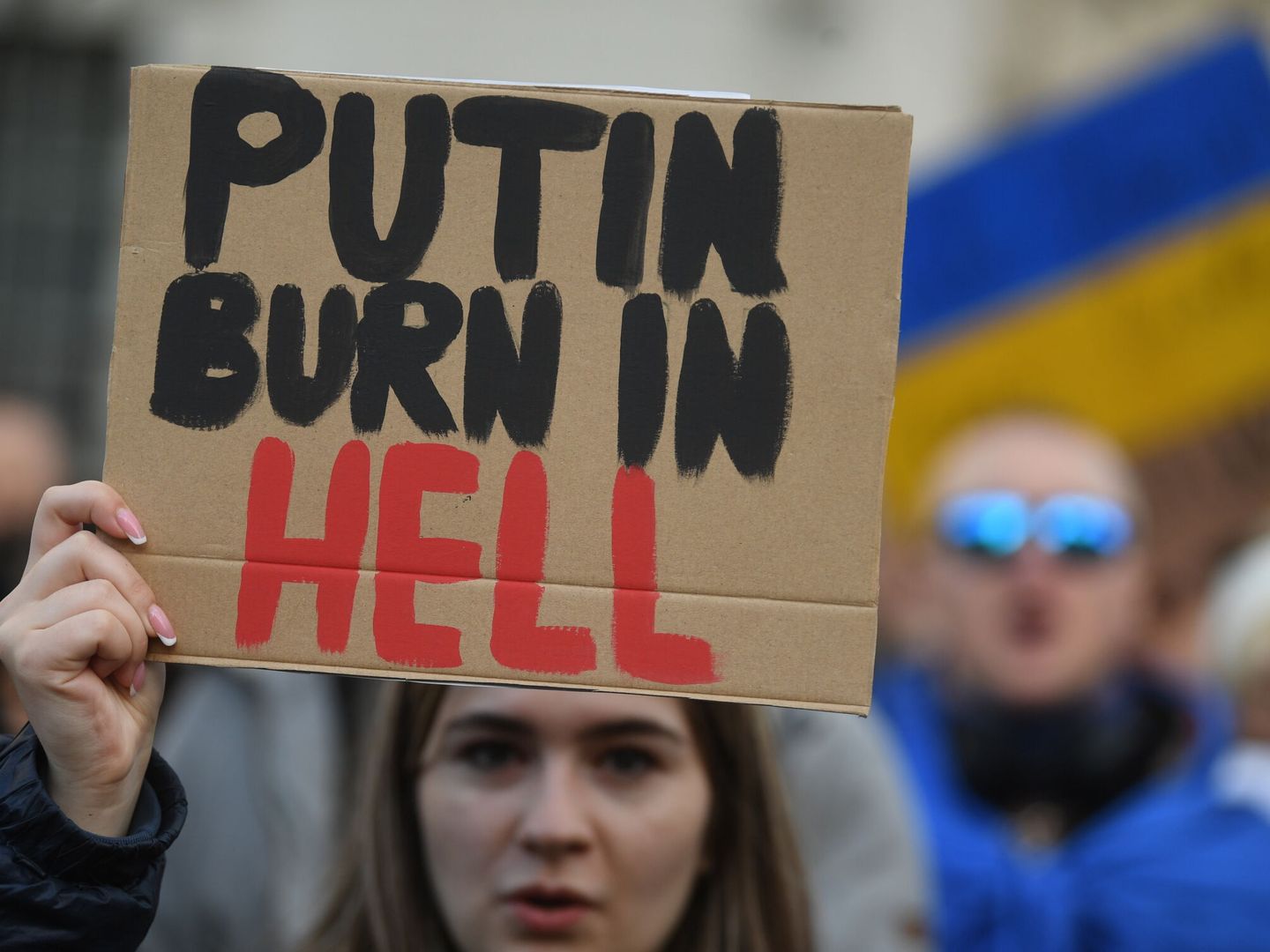 Una protesta anti-Putin en Londres. (Reuters)