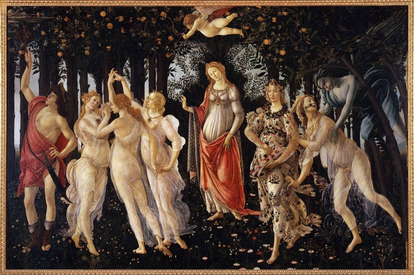 'La primavera', Sandro Botticelli, 1478. Galleria degli Uffizi.