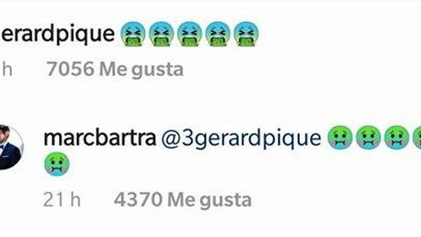 Gerard Piqué y Marc Bartra responden a Dembélé en su cuenta de Instagram 