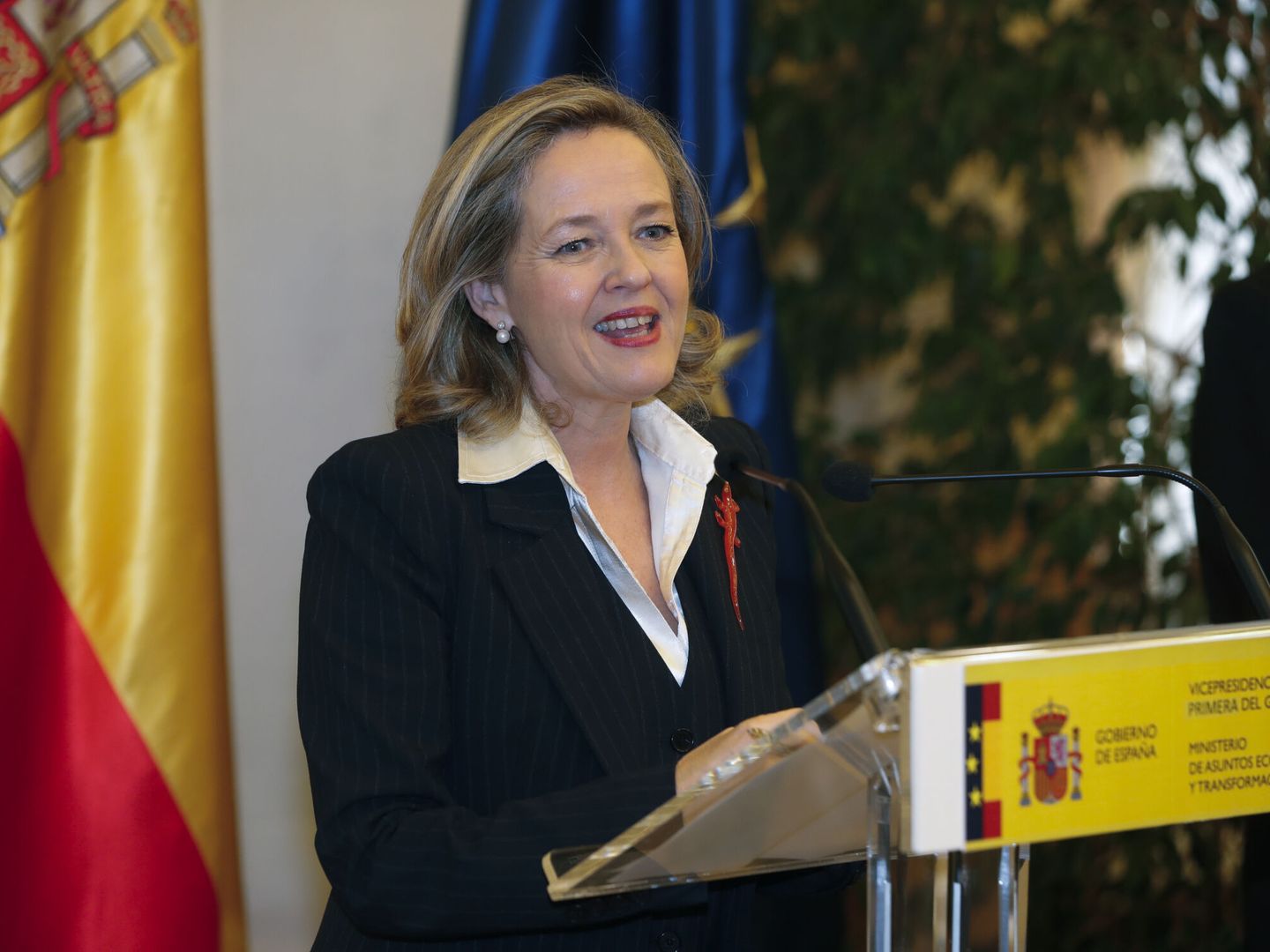 La vicepresidenta Nadia Calviño. (EFE/ Javier Cebollada)
