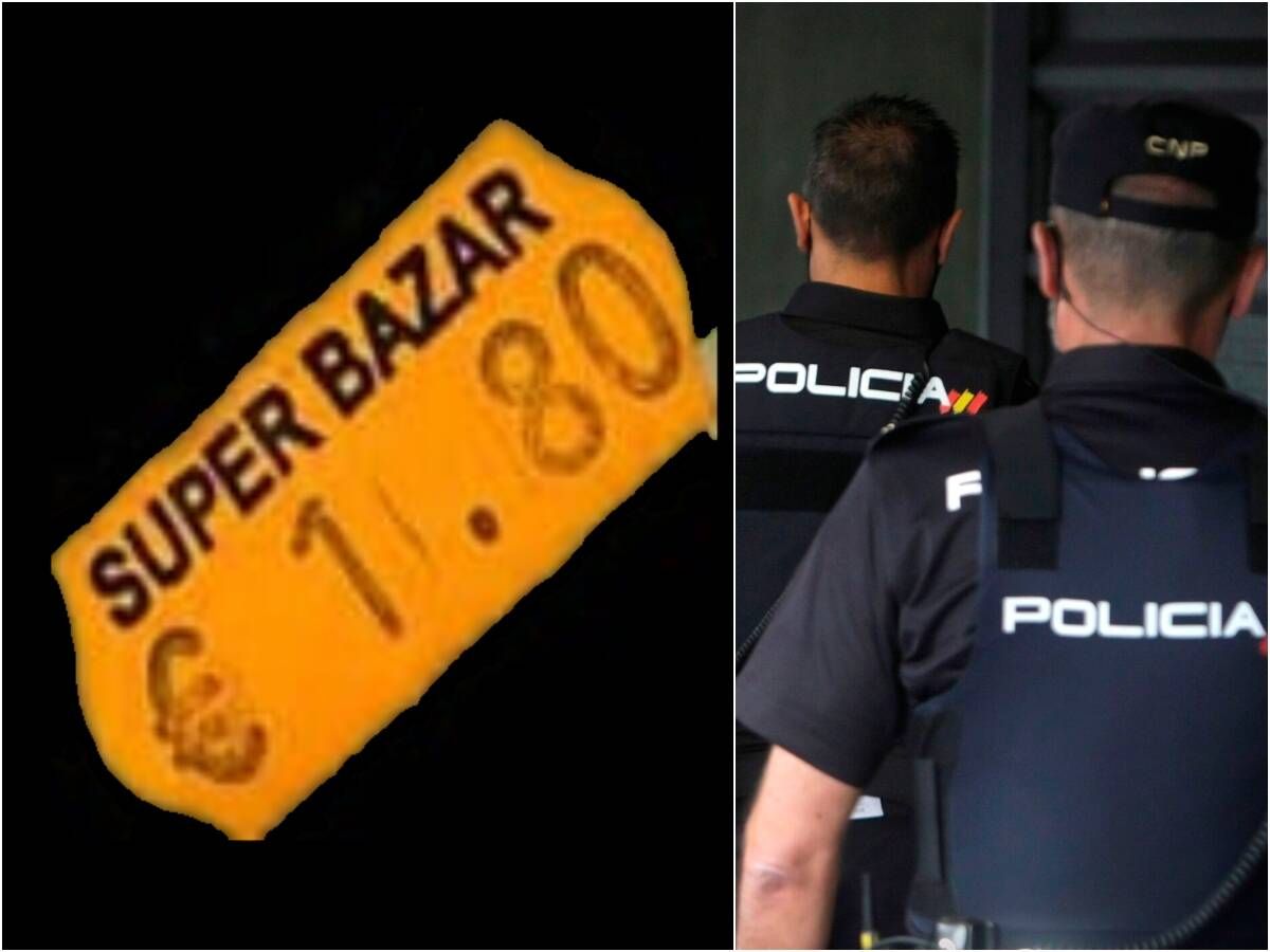 Foto: La etiqueta de un "super bazar" de Madrid que busca la Policía (Policía/EFE/Cabalar) 
