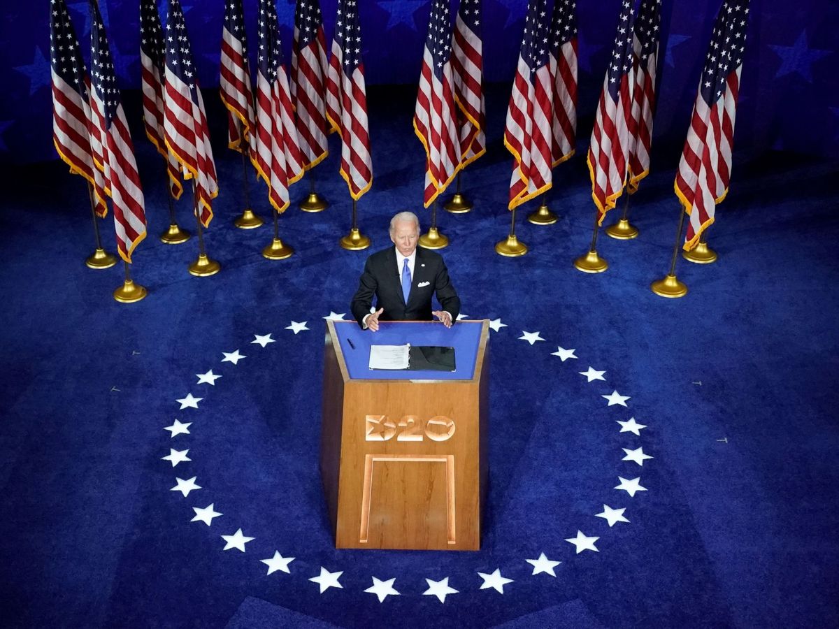 Foto: Joe Biden en la Convención Demócrata. (Reuters)