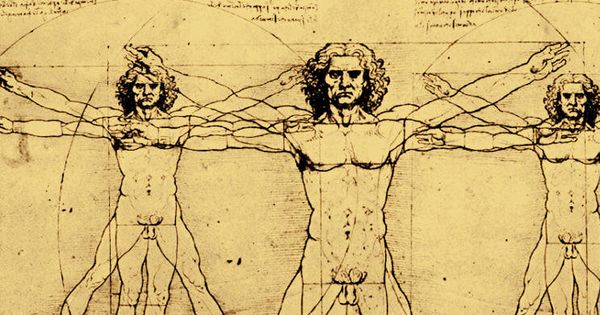 Foto: Detalle del hombre de Vitruvio, de Leonardo