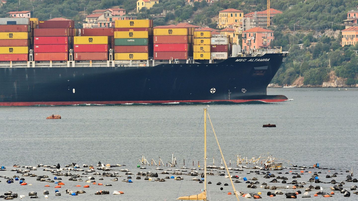 Un carguero en las costas de Italia. (Reuters/Flavio Lo Scalzo)