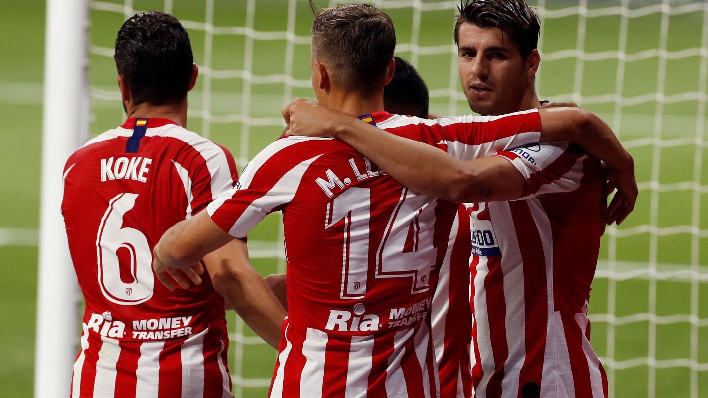 El VAR anuló el primer y segundo gol del Atlético, este último de Morata. (EFE)