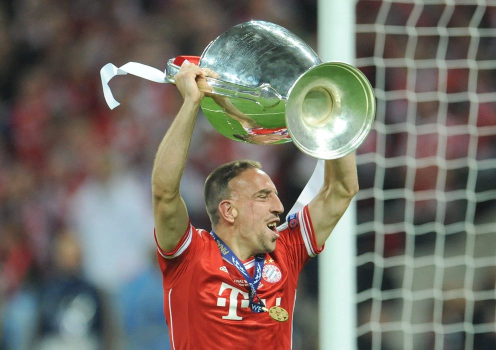 Foto: El jugador francés Franck Ribéry, tras ganar la pasada Liga de Campeones.