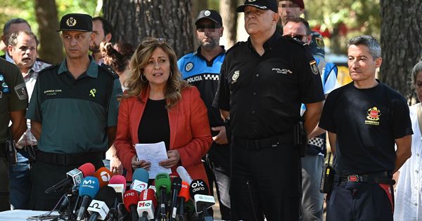 Foto: La delegada del Gobierno, María Paz García Vera, en la rueda de prensa que ofreció el miércoles tras hacerse oficial el hallazgo del cuerpo. (EFE)