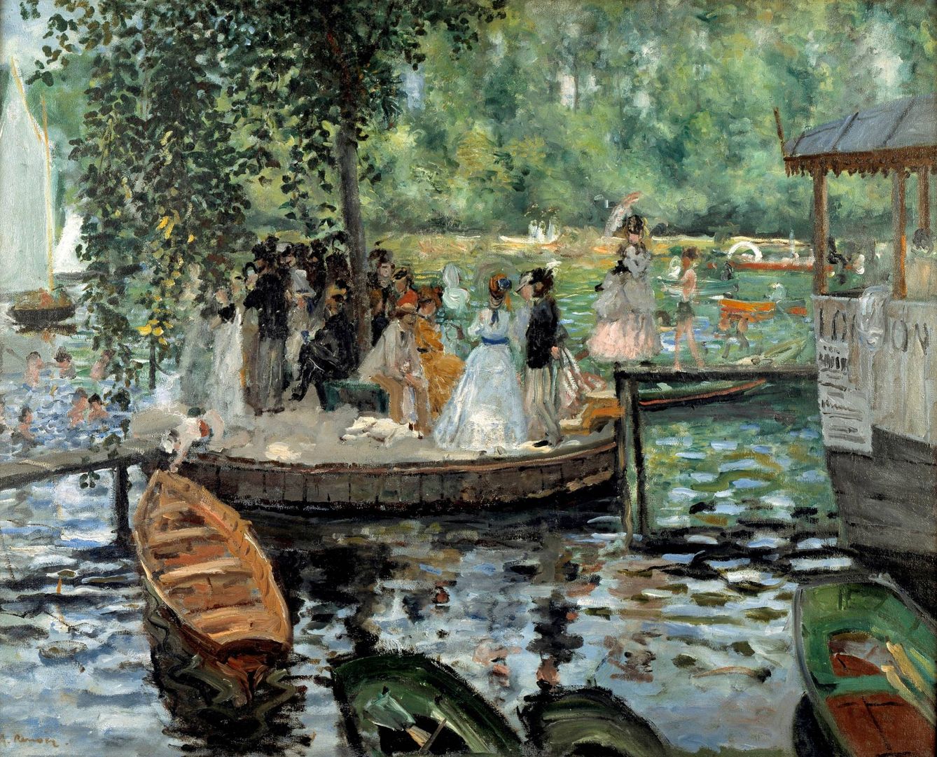 'La Grenouillère', Pierre-Auguste Renoir, 1869. Museo Nacional de Estocolmo.