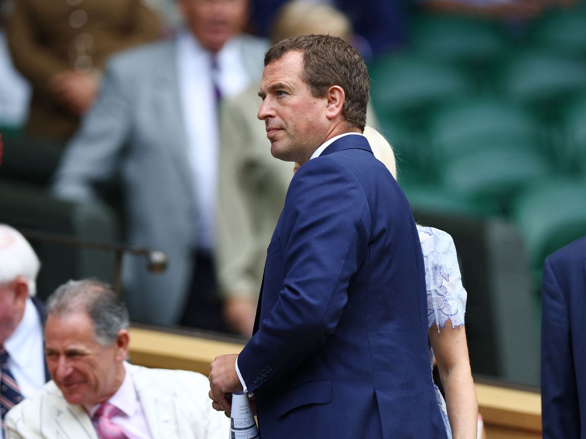 Foto: Peter Phillips, hijo de la princesa Ana, en Wimbledon 2023. (Reuters/Hannah Mckay)