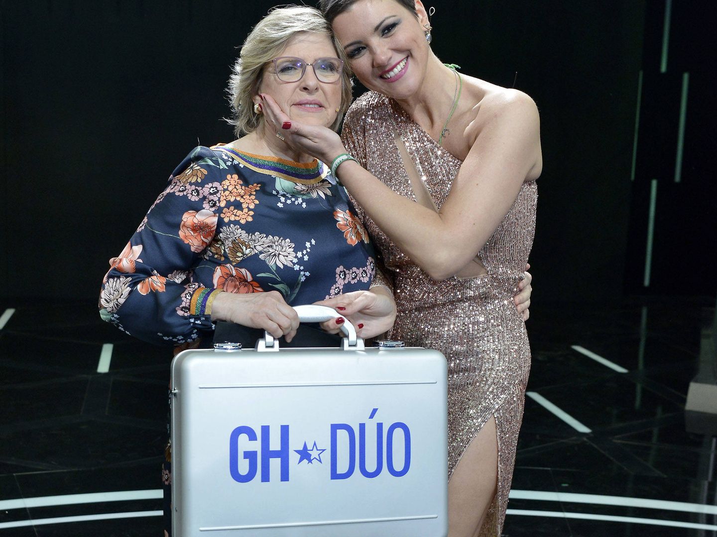 María Jesús Ruiz con su madre. (Mediaset España)
