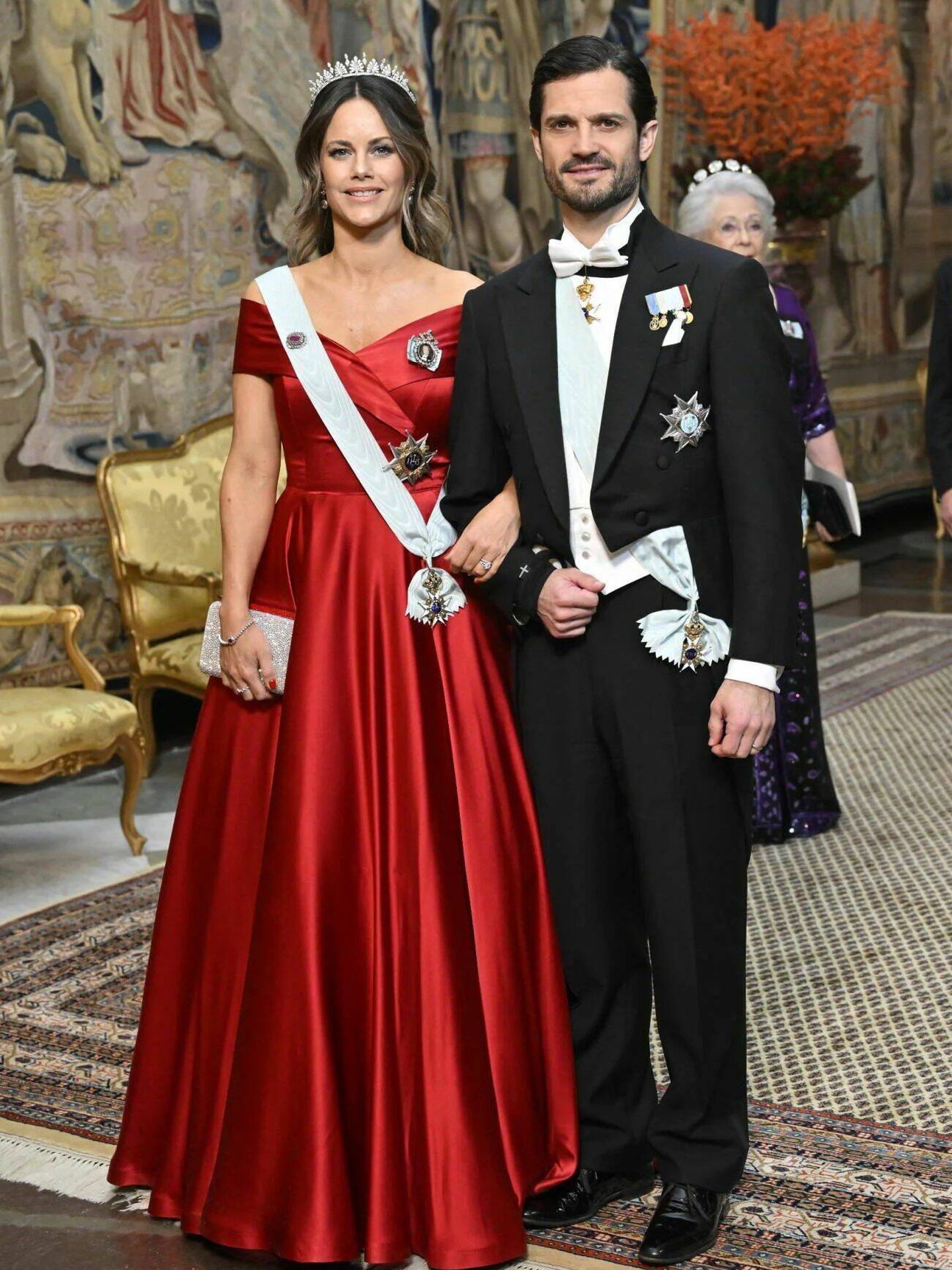 Sofía de Suecia en la cena de gala con los ganadores de los Premios Nobel. (Gtres)