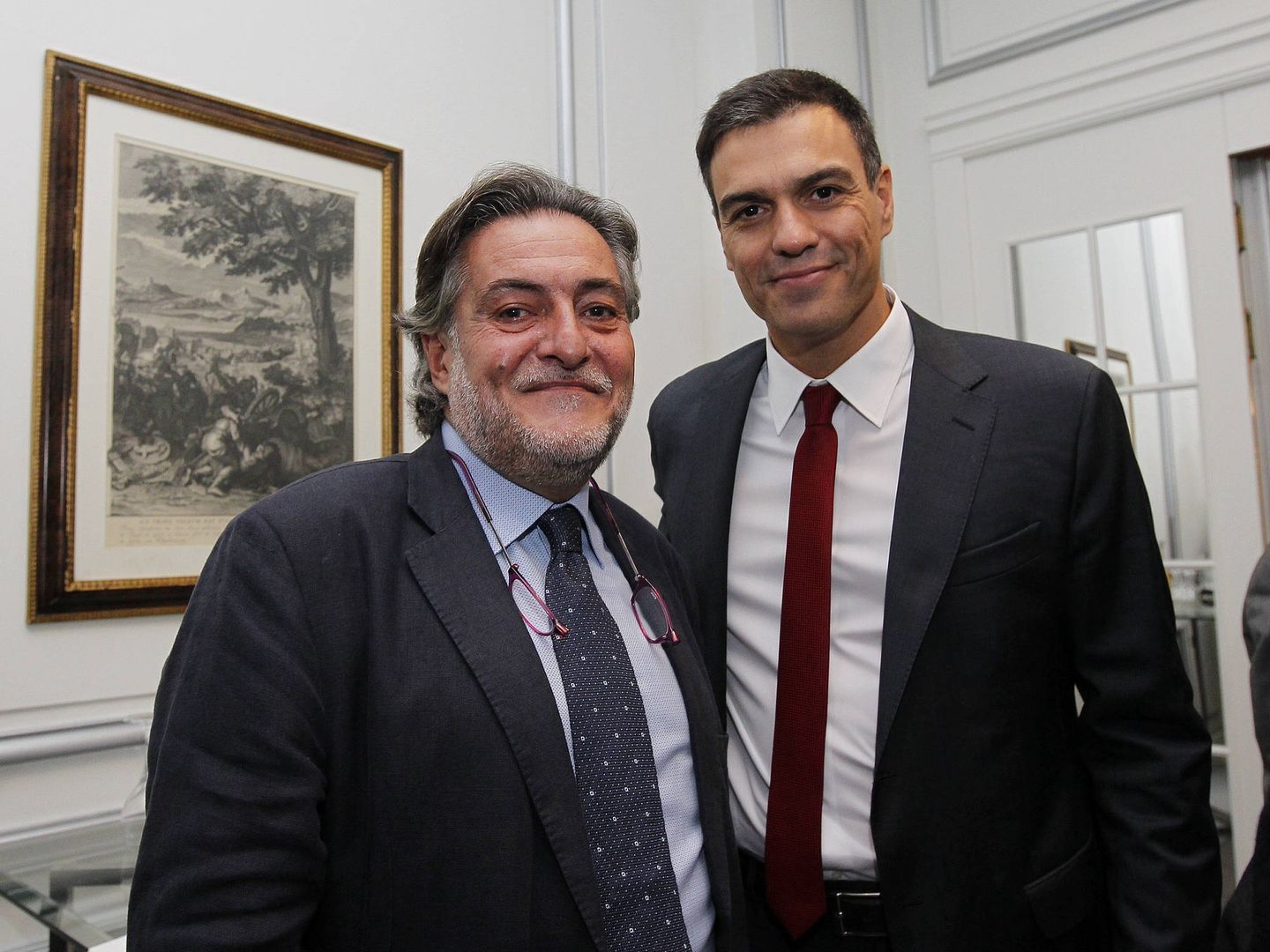 Pepu Hernández y Pedro Sánchez. (Inma Mesa / PSOE)