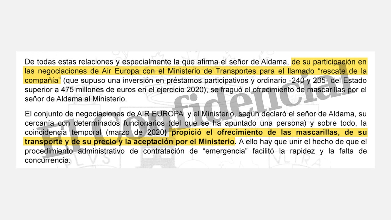 Foto del Hacienda sostiene que el rescate deAir Europa fue el origen del caso Koldo