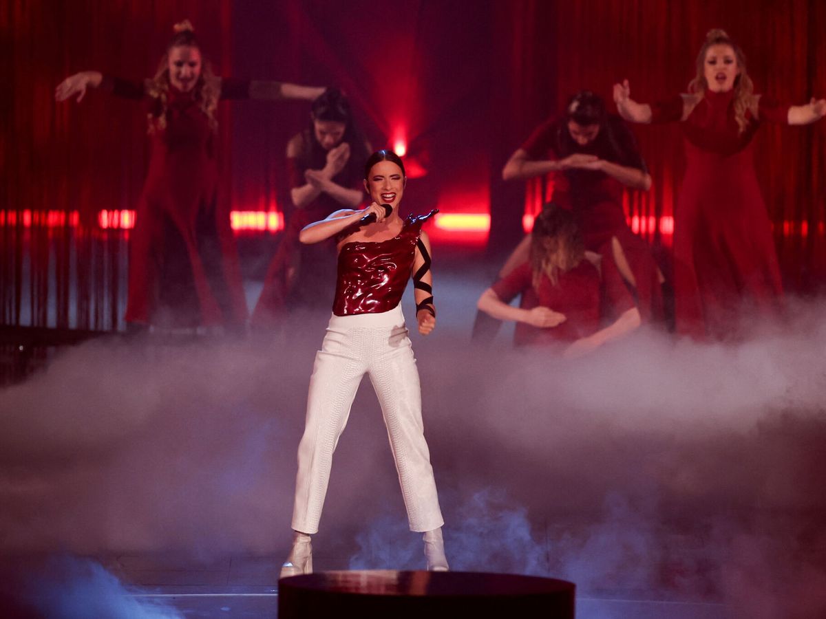 Foto: Blanca Paloma, en la gran final de Eurovisión 2023, (REUTERS/Phil NOble)