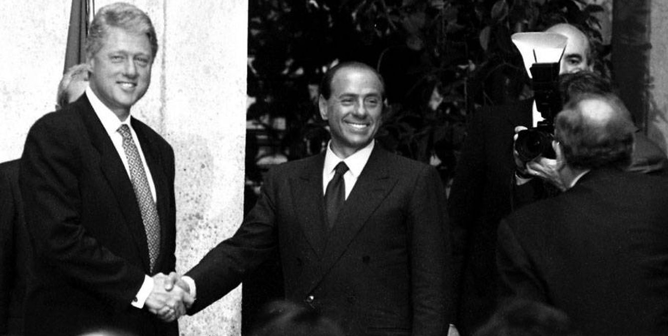 Bill Clinton y Silvio Berlusconi