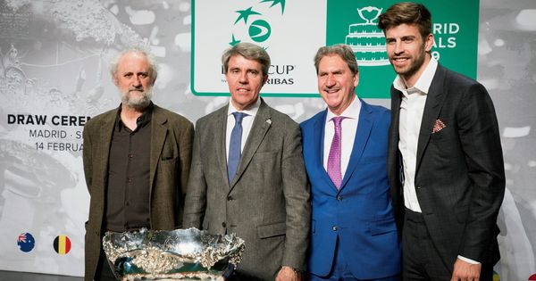 Foto: Gerard Piqué durante el sorteo de la Copa Davis celebrado en Madrid. (Efe)