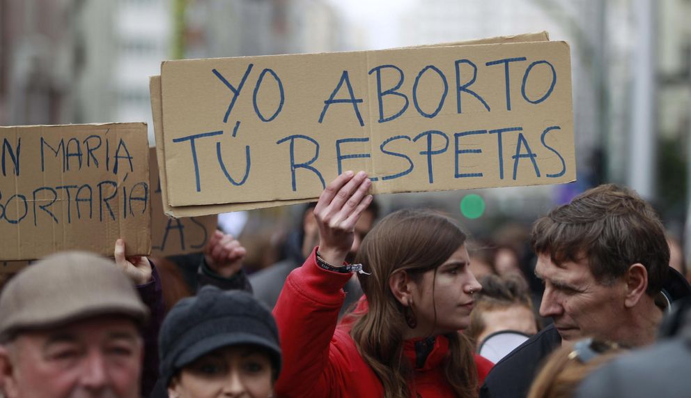 Manifestación de rechazo al anteproyecto de la ley del aborto. (EFE)