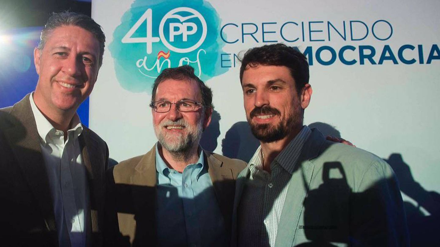 Xavier García Albiol, Mariano Rajoy y Dante Pérez, en campaña.