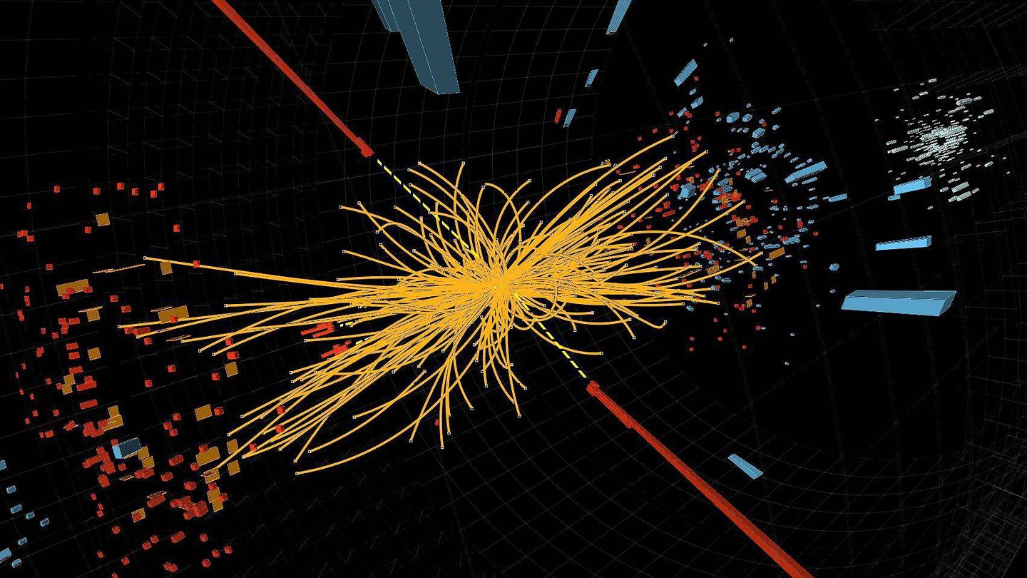 Visualización de los datos de la detección del bosón de Higgs.