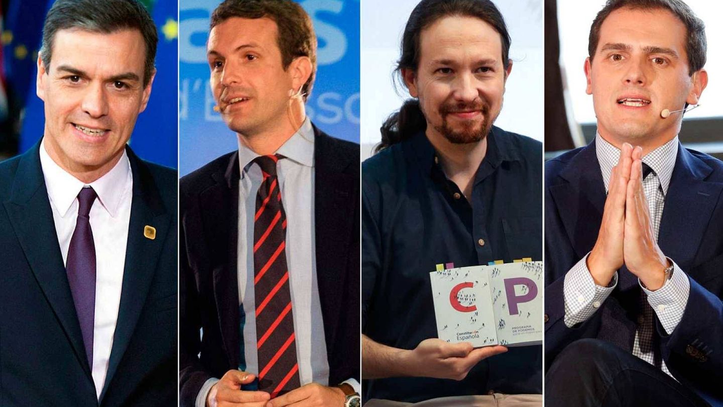Los candidatos a la presidencia del Gobierno que debatirán en La 1. (RTVE)