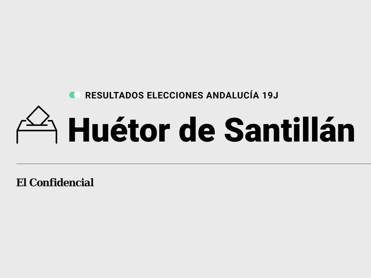 Foto: Resultados en Huétor de Santillán, Granada, de las elecciones de Andalucía 2022 este 19-J (C.C./Diseño EC)