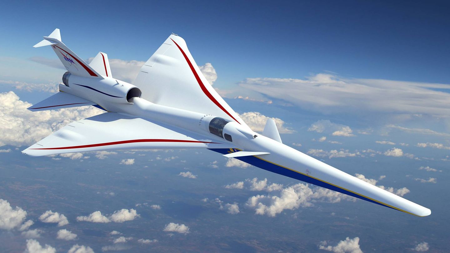 El avión supersónico silencioso X-59a (Lockheed Martin)