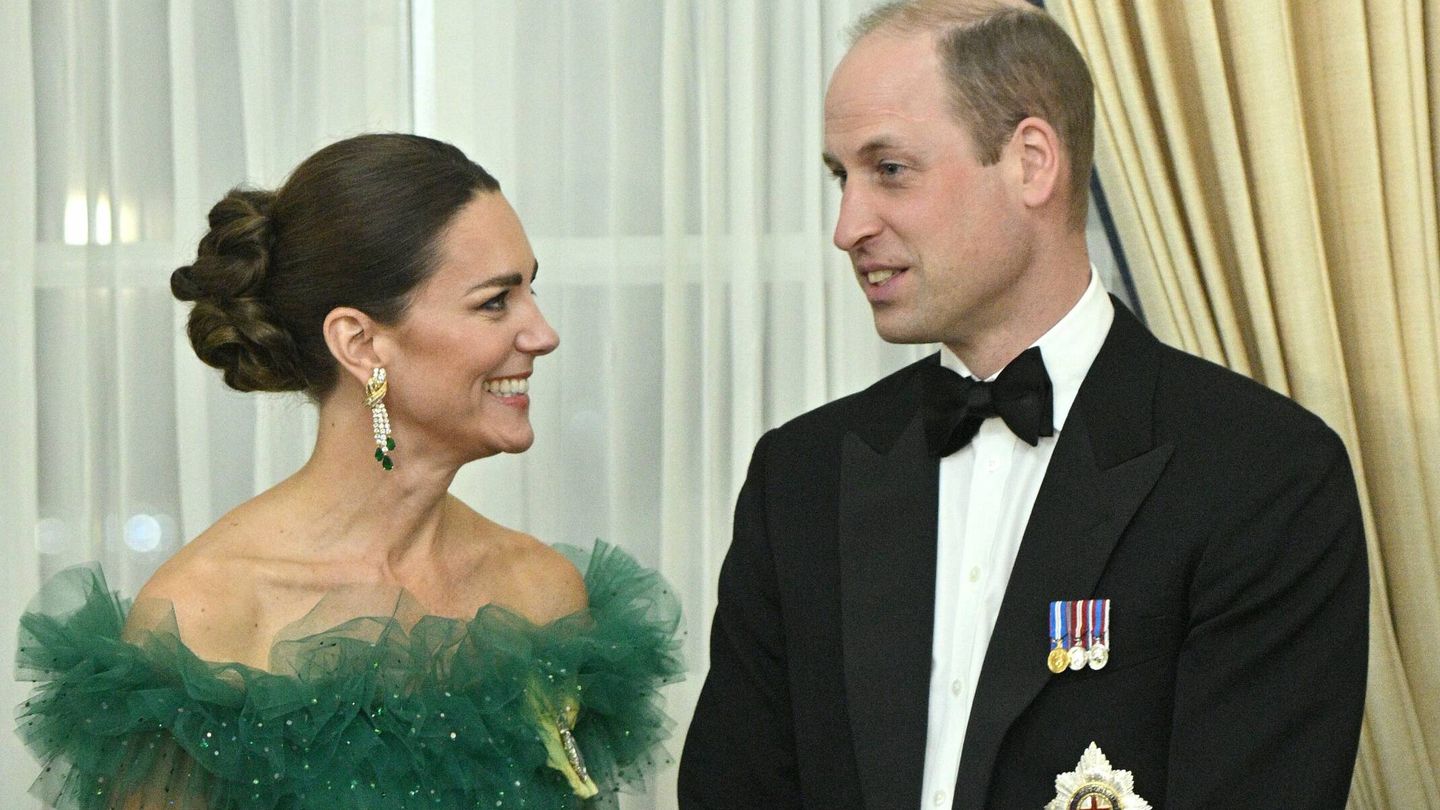 El príncipe Guillermo y Kate Middleton, en Jamaica. (Getty/Samir Hussein)