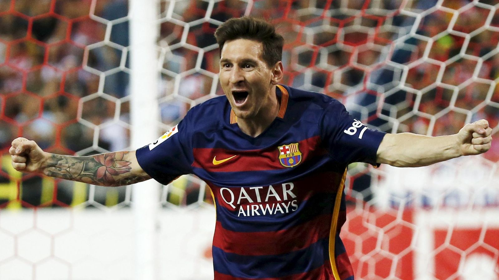 Foto: Messi celebra un gol en un partido jugado frente al Atlético de Madrid en septiembre. (Reuters) 