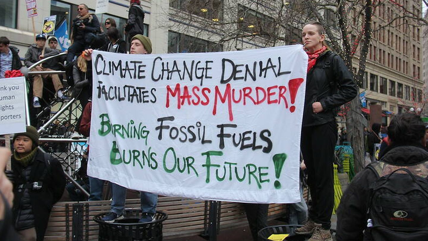 Manifestación en contra del uso de los combustibles fósiles. (Flickr)