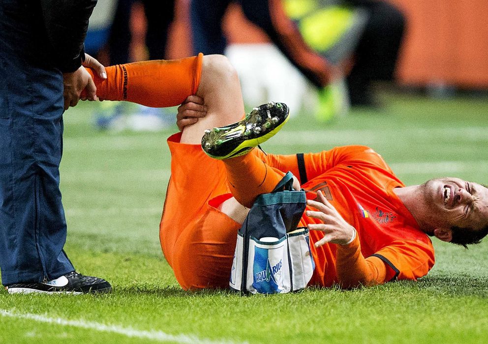 Foto: Rafael van del Vaart no estará en el Mundial con Holanda por lesión.